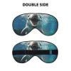 Funny Animal Dolphin Print Sleep Mask Silk-Like Eye Mask Sleeping Eye Mask for Women Men for Travel Sleep Relaxation view 2