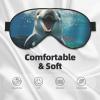 Funny Animal Dolphin Print Sleep Mask Silk-Like Eye Mask Sleeping Eye Mask for Women Men for Travel Sleep Relaxation view 3