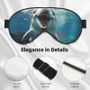 Funny Animal Dolphin Print Sleep Mask Silk-Like Eye Mask Sleeping Eye Mask for Women Men for Travel Sleep Relaxation view 4