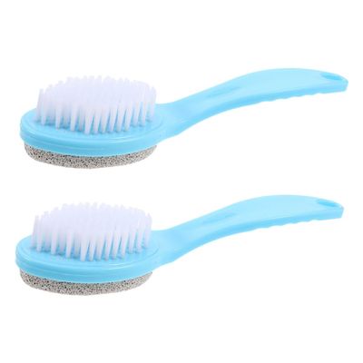 BIUDECO 2pcs Sided Foot Scrubber for Cracked Heels Pedicure Tools for Feet Double-Sided Pumice Stone Brush Exfoliating Brush for Dead Skin Removal