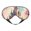 Cute Fairy Tale Castle04 Print Sleep Mask Silk-Like Eye Mask Sleeping Eye Mask for Women Men for Travel Sleep Relaxation view 1