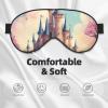 Cute Fairy Tale Castle04 Print Sleep Mask Silk-Like Eye Mask Sleeping Eye Mask for Women Men for Travel Sleep Relaxation view 3