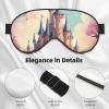 Cute Fairy Tale Castle04 Print Sleep Mask Silk-Like Eye Mask Sleeping Eye Mask for Women Men for Travel Sleep Relaxation view 4