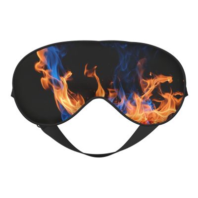 Blue Flame Print Sleep Mask Silk-Like Eye Mask Sleeping Eye Mask for Women Men for Travel Sleep Relaxation