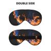Blue Flame Print Sleep Mask Silk-Like Eye Mask Sleeping Eye Mask for Women Men for Travel Sleep Relaxation view 2