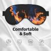 Blue Flame Print Sleep Mask Silk-Like Eye Mask Sleeping Eye Mask for Women Men for Travel Sleep Relaxation view 3
