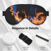 Blue Flame Print Sleep Mask Silk-Like Eye Mask Sleeping Eye Mask for Women Men for Travel Sleep Relaxation view 4