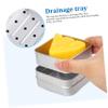 Homoyoyo Soap Box with Drain Strainer - Travel-Friendly Shaving Soap Holder Set of 2 view 4