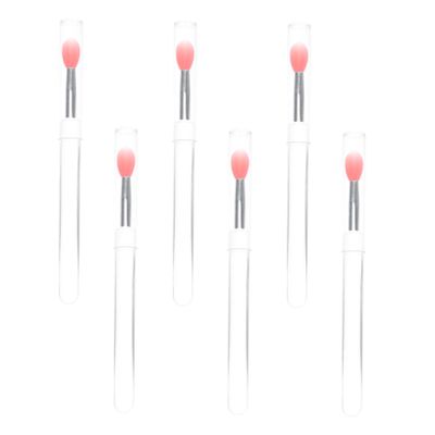 AUTSUPPL 6pcs Silicone Lip Brush for Makeup Application Versatile Lip Balm Applicator for Liquid Cosmetics Comfortable Grip for Even Color for Beauty Enthusiasts