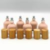 NatuRoller 10ml Glass Roller Bottles with Bamboo Cap and Stainless Steel Ball for Essential Oils (Peach, Bamboo) view 2