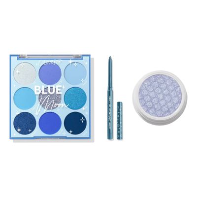 Colourpop Eyes Bundle - Blue - Includes Blue Moon Shadow Palette, Moon Daisy Super Shock Shadow & Outer Space BFF Creme Gel Liner (3 Count)