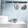 EXAOMBLE Shaving Soap Bowl Stainless Steel Double Layer Travel Mug for Shaving Soap Brushes Facial Compact Easy to Clean Grooming Accessories for Men view 3