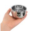 EXAOMBLE Shaving Soap Bowl Stainless Steel Double Layer Travel Mug for Shaving Soap Brushes Facial Compact Easy to Clean Grooming Accessories for Men view 4