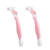 DEARMAMY 2PCS Manual Armpit Hair Razor Set 6-Blade Anti-Cut Shaving Razor for Men and Women Non-Slip Handle Hair Removal Kit for Safe Grooming view 1