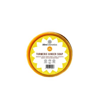AFROCOSMETICS Turmeric Ginger Bar Soap For Face and Body Cleanser Soap 4 oz Bar