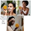 AFROCOSMETICS Turmeric Ginger Bar Soap For Face and Body Cleanser Soap 4 oz Bar view 3
