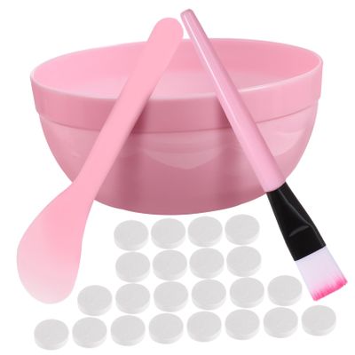 Ipetboom 1set Compressed Facial Mask Tool Kit Mixing Bowl Brush and Scraper for Easy Application and Reusable Skincare
