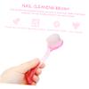DEARMAMY 1set Handle Nail Brush Random Finger Brushes for Manicure Dust Cleaning Essential Nail Art Tool for Home and Salon Use view 2