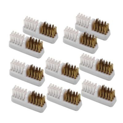 DEARMAMY 10pcs Wire Nail Bit Cleaning Brush for Nail Art and Salon Use Efficient Dust Removal Tool for Polishing and Maintenance