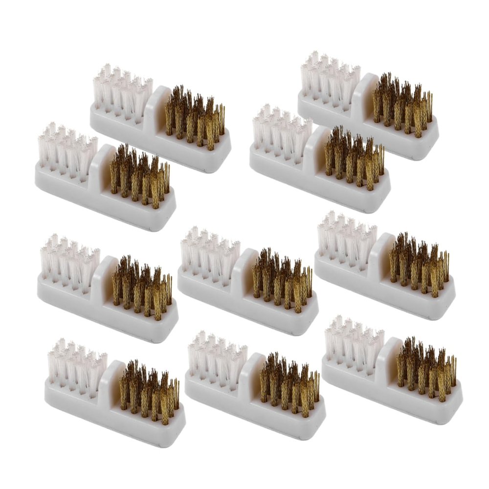 DEARMAMY 10pcs Wire Nail Bit Cleaning Brush for Nail Art and Salon Use Efficient Dust Removal Tool for Polishing and Maintenance