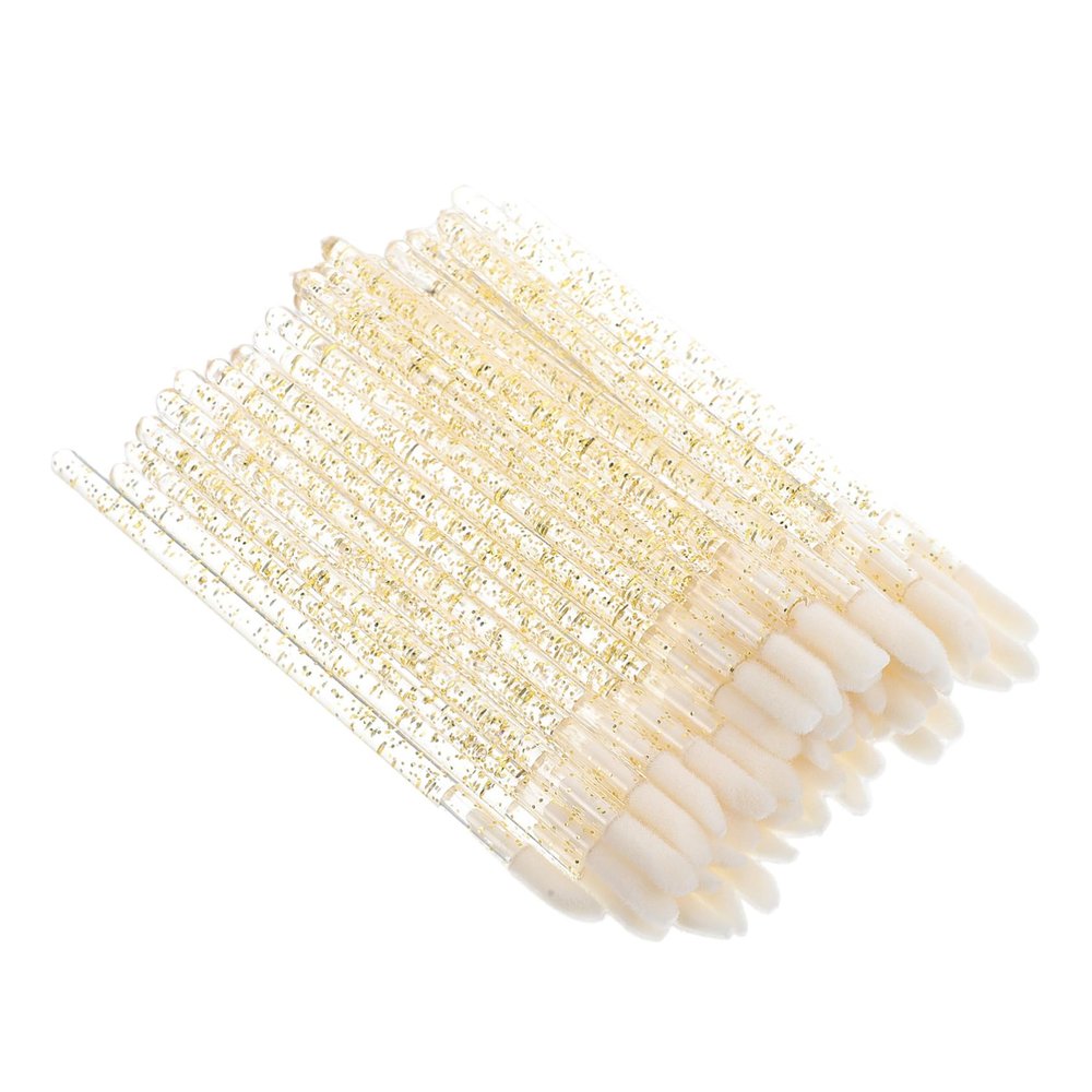 BATHVEVE 100pcs Disposable Crystal Lip Brushes Soft Skin-friendly Applicators for Makeup Artists for Lipstick Gloss Lip Scrub for Beauty Enthusiasts