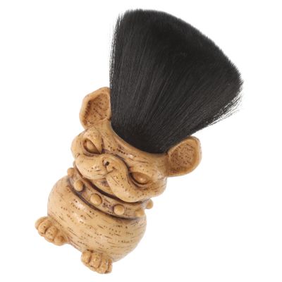 Beaupretty Hair Cutting Neck Duster Brush Soft Bristles Versatile Beard Grooming Tool for Men for Shaving Travel-friendly Design Unique Skull Handle Style