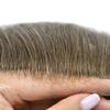 Lace Front Mens Toupee Hair System For Men Hair Replacement Durable Mono Poly Skin Toupee For Men European Human Hair Pieces Natural Hairline #5 Med-light Brown-110% Light to Medium Density 8"x10" view 3