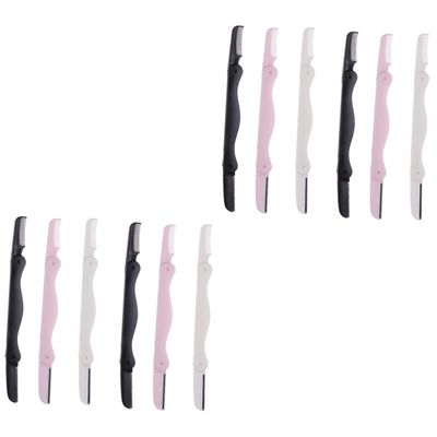 DEARMAMY 12pcs Women Eyebrow Tweezer Set Dermaplane Razor and Trimmer Knife One Grooming Tool for Precise