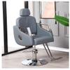 Barber Chair Reclining Salon Chair for Hair Stylist, Height Adjustable Hair Salon Chair with 360 Degrees Rolling Swivel,Multi-Function Shampoo Tattoo Chair,Gray,A view 1