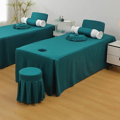 Green/a,70 * 185cm(S),LDLCYCN Massage Table Bedskirt Lash Bed Skirt with Breathing Hole Massage Table Fitted Sheet with 360 Elastic Band Massage Bed Cover for Salon Massage Square Head Washable