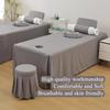 Green/a,70 * 185cm(S),LDLCYCN Massage Table Bedskirt Lash Bed Skirt with Breathing Hole Massage Table Fitted Sheet with 360 Elastic Band Massage Bed Cover for Salon Massage Square Head Washable view 4