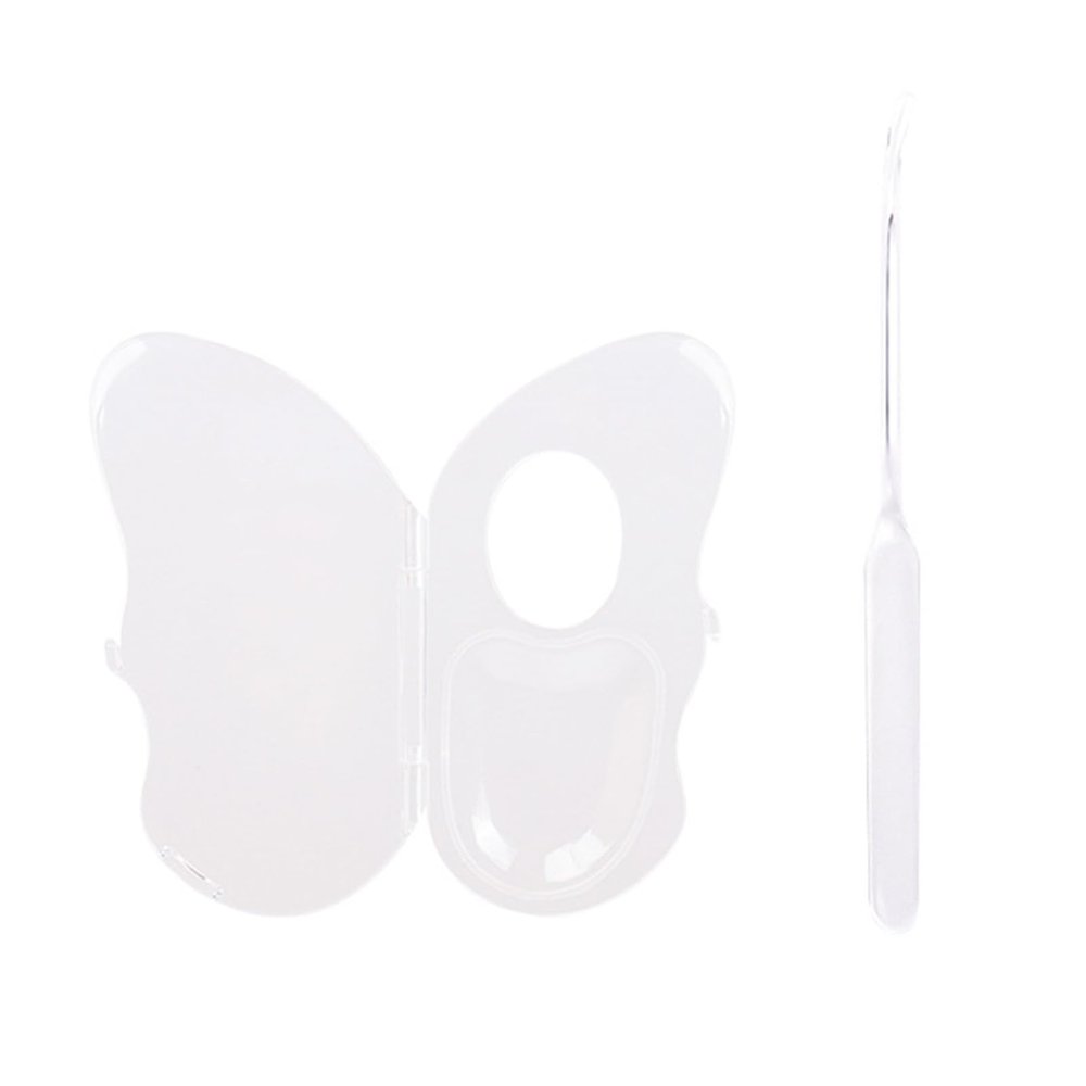 baojielai Clear Acrylic Cosmetic Palettes with Spatula Makeup Palettes Mixing Tray Apply for Eyeshadow Nails Art Pigment Blending