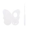 baojielai Clear Acrylic Cosmetic Palettes with Spatula Makeup Palettes Mixing Tray Apply for Eyeshadow Nails Art Pigment Blending view 1