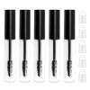 10ml Refillable Mascara Wand Tubes Set of 5  Eyelash Cream & Eyeliner Containers with 5 Rubber Inserts, Clear Round Cosmetic Bottles view 1