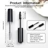 10ml Refillable Mascara Wand Tubes Set of 5  Eyelash Cream & Eyeliner Containers with 5 Rubber Inserts, Clear Round Cosmetic Bottles view 4