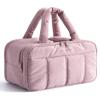 BAGSMART Travel Toiletry Bag, Puffy Large Toiletry Bag for Women, Lightweight Cosmetic Makeup Bag Organizer with Handle for Traveling, Accessories, Essentials, Toiletries (Purple) view 1