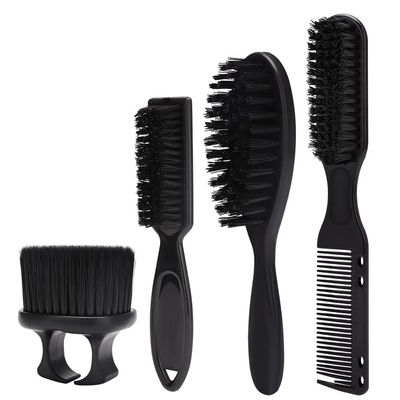 Bloepum 4 Piece, Handle, Black Luxury Professional Hair Salon Tool for Men