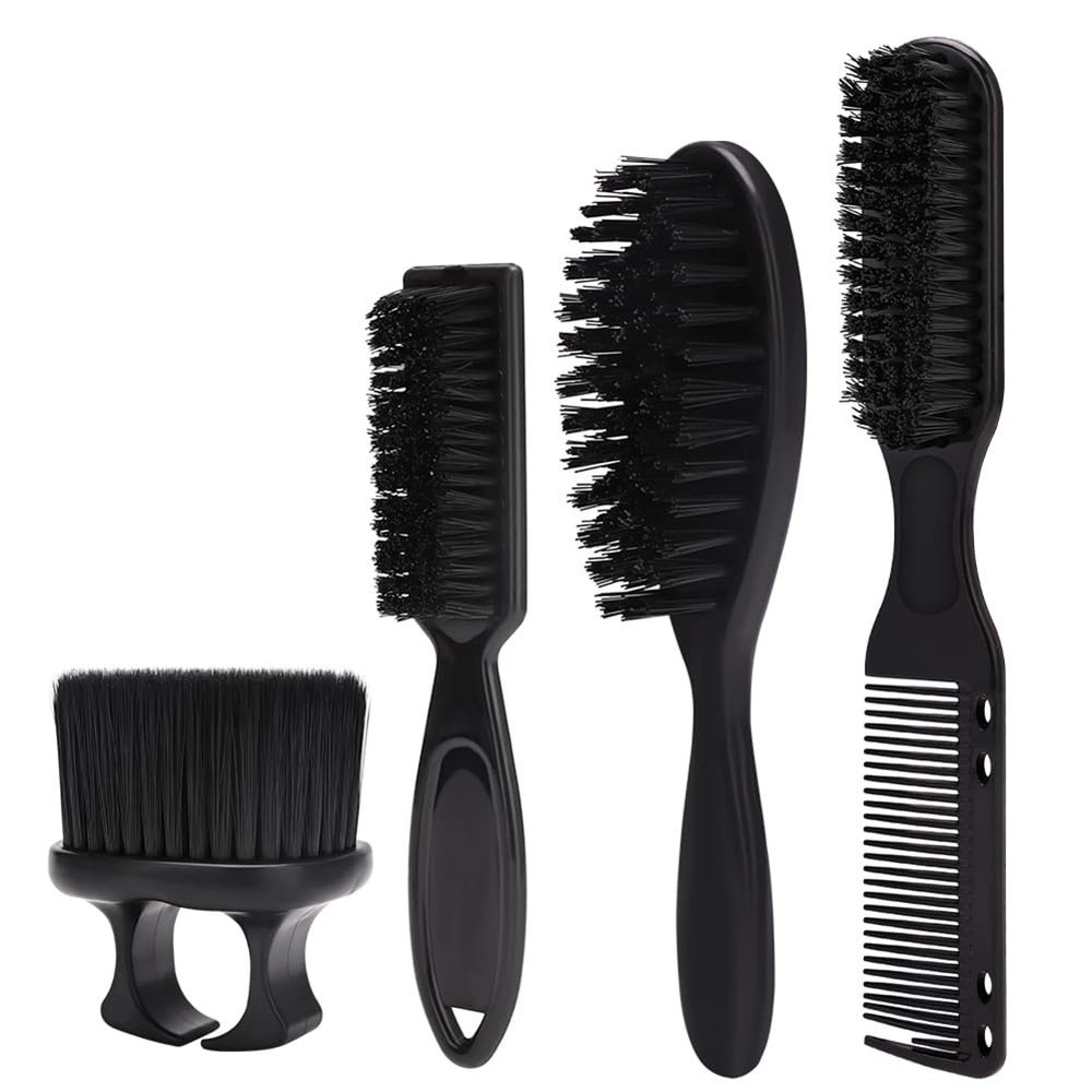 Bloepum 4 Piece, Handle, Black Luxury Professional Hair Salon Tool for Men
