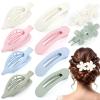10 Pcs Flat Hair Clips for Women, 3 Styles French Flat Claw Clips Non-slip Matte Hair Clips for Thin Thick Hair, Multicolor view 1