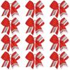 12PCS Cheer Bows Bulk Glitter Cheerleading Bows Girls Hair Bows Cheer Bows Elastic Band Ponytail Holder for Cheerleaders Teen Girls College Sports Competition view 1