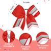 12PCS Cheer Bows Bulk Glitter Cheerleading Bows Girls Hair Bows Cheer Bows Elastic Band Ponytail Holder for Cheerleaders Teen Girls College Sports Competition view 2