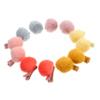 12Pcs Pom Fur Hair Clips Fluffy Ball Barrettes Mixed Colors Hair Accessories for Girls view 1