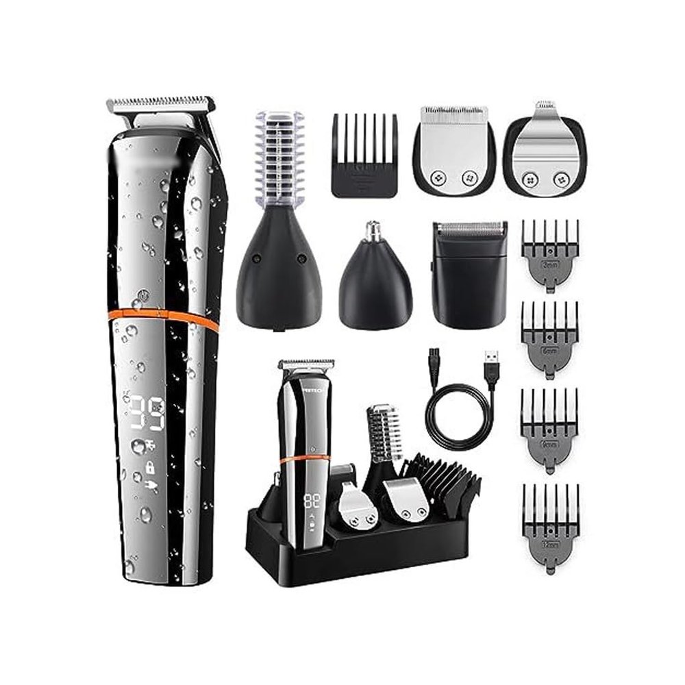 SIDUFHAOPKLL Multi Functional Waterproof Hair Clipper with LCD Digital Display Electric Hair Clipper Nose Hair Clipper