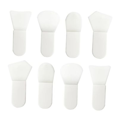 PLAFOPE Skincare Tools 8-piece Brush Set: Shovel Fan Tongue Mini Silicone Brushes Long-lasting