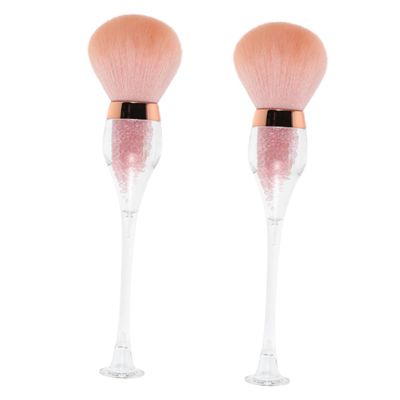 Beaupretty 2pcs Nail Dust Brush Wine Shape Soft Bristles for Makeup and Powder Removal Portable Cleaning Tool for Home and