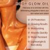 LZXLUKGIR Shimmer Body Oil,SPF 45 Broad Spectrum,Shimmer Sunscreen with Rose Gold Mica,Lightweight Non-Sticky Body Glow Oil,Absorbs Quickly,3.72 fl oz,ROSE view 3