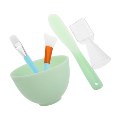 DEARMAMY 1set Silicone Face Mask Mixing Bowl Set with Brush and Spoon for Facial Treatments Easy to Clean Spa Tools for Home and and Set