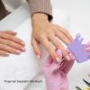 2Pcs Silicone Nail Brushes for Cleaning Fingernails, 3 in 1 Nails Scrub Brush Fingernail Separators Dividers Nail Brush Holder (Purple) view 3
