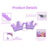 2Pcs Silicone Nail Brushes for Cleaning Fingernails, 3 in 1 Nails Scrub Brush Fingernail Separators Dividers Nail Brush Holder (Purple) view 4