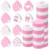 100 Pcs Pink Bow Compact Mirror Bulk 2.8' Pink Mini Gift Coquette Party Favor Makeup Preppy Supply for Purse Travel Folding Pocket Small Mirror Bridal Baby Shower Quinceaera Christmas Gift for Women view 1